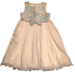 American Princess fancy mint blue dress with white tulle sparkly …